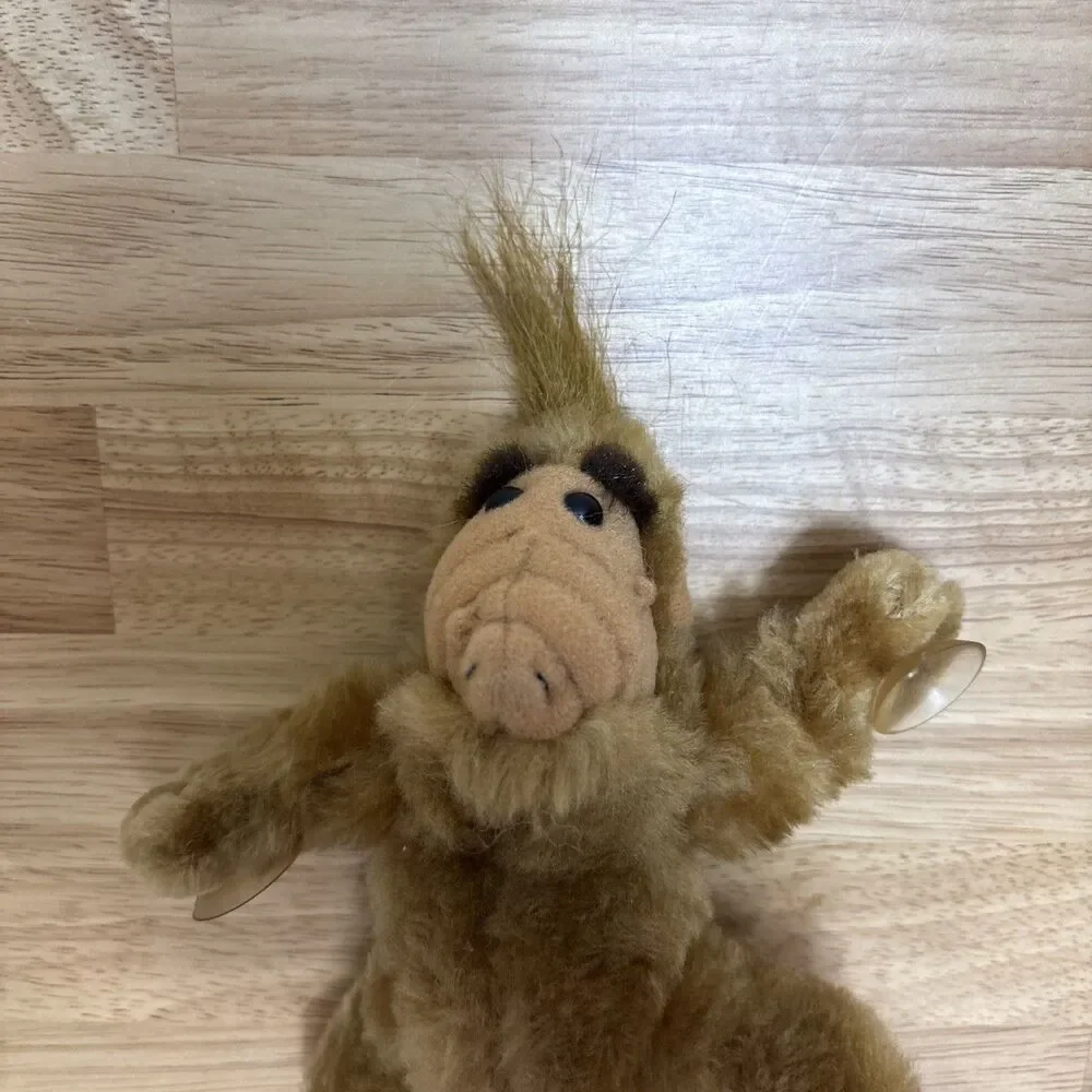 Vintage 1988 7” Alf Car Plush Window Cling w/ Suction Cups 80s Alien Stuffy